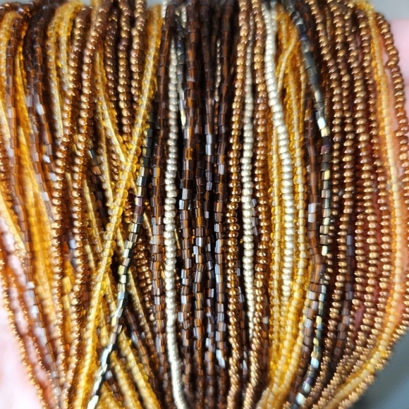 Vintage 70s seedbead necklace - Picture 3 of 7